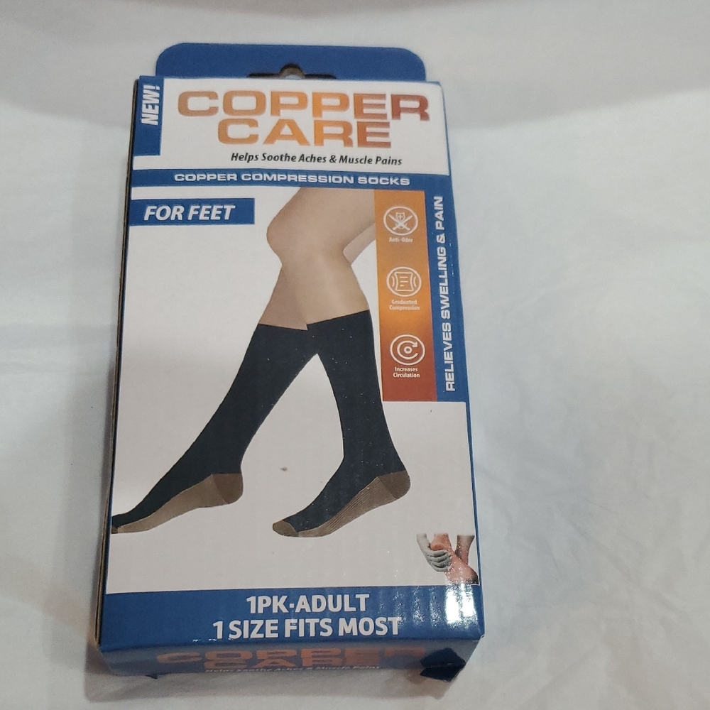 Copper Care copper‎ compression socks for feet for adults new